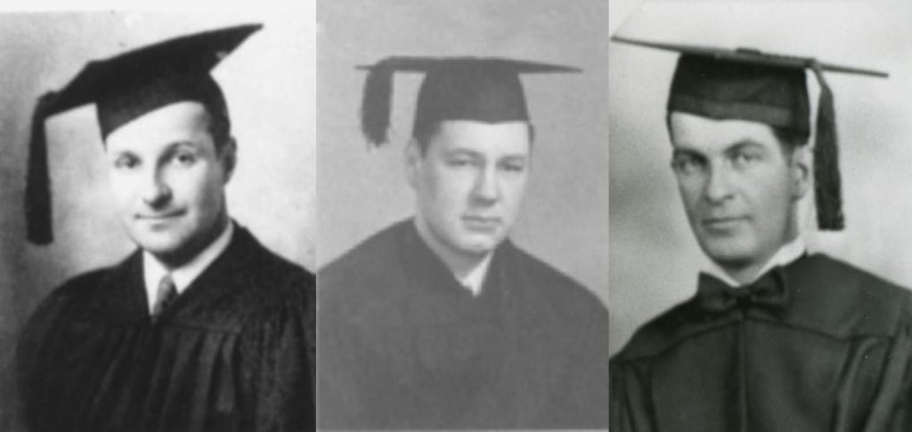 From left: Arthur Abramson, D.O.'43, George Boston, D.O.'38, Donald McDonough, D.O.'33